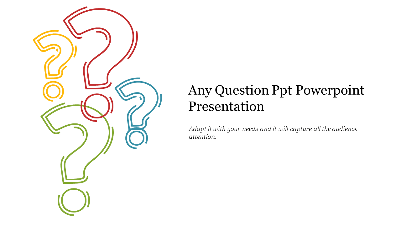 the presentation with questions